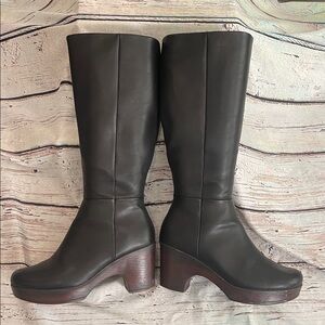 BOC Black Knee-High Faux Leather Boots 8M